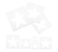 Homoyoyo 8pcs Star Stencil Set Reusable Templates with Various for Painting Walls Paper and DIY Crafts Durable Cutout Designs for Unique Star Artwork Decoration