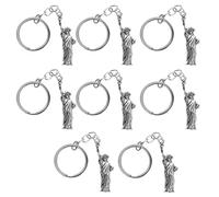 Homoyoyo 8pcs Statue of Liberty Key Rings Patriotic Independence Day Bag Hanging Pendants Lucky Goddess Charms for Backpacks Handbags Purse Decor Party Favors