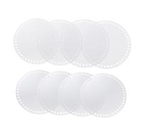 Homoyoyo 8pcs Transparent Acrylic Round DIY Handmade Bag Tools for Braided Woven Crochet Bags Stylish Board Panels for Front and Back Craft Accessories