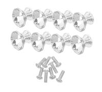 Homoyoyo 8pcs Transparent Mini Cabinet Handle Pulls with Single Hole Design Comfortable Grip Decorative Knobs for Wardrobes Bathroom Dressers Easy Installation Modern Finish