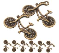 Homoyoyo 8pcs Vintage Copper Bicycle Charms Tiny Charms for Diy Jewelry Making Hanging Metal Bike As Retro Bike Decoration