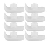 Homoyoyo 8pcs Walker Ski Glides Plastic Feet Pads for Folding Walkers and Rollators Smooth Glide Indoor Outdoor Use Installation Protective Cushioning for Hardwood Floors White