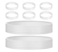 Homoyoyo 8pcs White Pp Golf Cup Hole Rings for Golf Course Green Cups Effortless Installation and Eco-friendly Design and Course Practice to Putting Accuracy