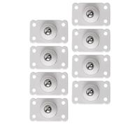 Homoyoyo 8pcs White Self-adhesive Swivel Case Wheels for Storage Boxes with Sticky Bottom, Multi-directional Rolling Casters Suitable for Furniture, Trash Bins, and Office Storage