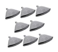 Homoyoyo 8pcs Wool Felt Sauna Hats Water-absorbent Breathable Steam Caps Unisex Spa Headwear Insulated Bucket Style for Baths Hot Springs and Relaxation Therapy