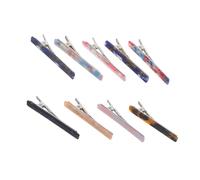 Homoyoyo 9pcs Acetate Claw Hair Clips Flat Alligator Barrettes Lightweight Hair Accessories for Women and Stylish Side Bangs Salon Everyday Use