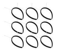 Homoyoyo 9Pcs Black Spring Headbands DIY Hair Accessories Non-Slip Plastic Headband Set for Costume Parties Concerts and Craft Making