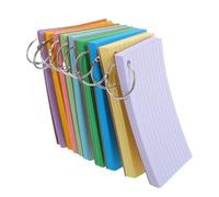 Homoyoyo 9pcs Colored Ruled Index Cards with Metal Rings - Horizontal College Ruled Flashcards for Presentation, Office Memo Pads, and Home Study Note Cards Random Color