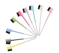 Homoyoyo 9pcs Double Ended Eyebrow Comb and Lash Brush Portable Lightweight Makeup Spoolies for Natural Brow Styling and Mascara Separation Firm Material for All Eyebrow Types