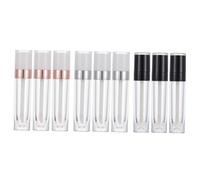 Homoyoyo 9pcs Mini Bottles for Diy Cosmetics Lip Gloss Vials Empty Lip Gloss Tube Random Color