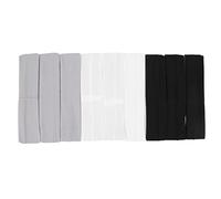 Homoyoyo 9Pcs Sports Hairbands Breathable Elastic Headbands for Women Comfortable Sweat Absorption for Yoga Gym Running and Daily Use Multi Color Black White Light Grey