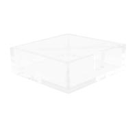 Homoyoyo Acrylic Napkin Holder Thickened Cocktail Paper Napkin Organizer 17.8X17.8X6.35Cm Dinner Table Serviette Storage Box for Party and Home Use