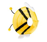 Homoyoyo Adjustable Cat Protective Collar Soft Breathable Anti-bite Cone for Dogs Cats Post-surgery Wound Care with Two-way Wear Design Yellow Pattern