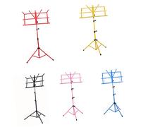 Homoyoyo Adjustable Song Stand Portable Folding Guitar Base Stands Compact Music Collapsible Traveling Foldable Multiple Holder Metal Book Stand Tripod Stand Black