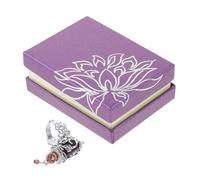 Homoyoyo Adjustable Thai-style Essential Oil Aroma Ring Alloy Finger Ornament with Chic Purple Bottle Fine-tuned for Parties Daily Wear and Giving
