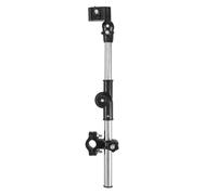 Homoyoyo Adjustable Umbrella Holder Clamp for Walker and Deck Chair, Easy to Install Black Abs and Stainless Steel Umbrella Connector Bar, for Hot Summer Days Outdoor Use