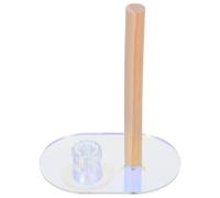 Homoyoyo Adjustable Wooden Bird Perch Platform with Strong Suction Cups, Portable Parrot Stand Shelf for Cockatiels Budgies, Natural Acrylic and Wood Materials for Healthy Living Environment