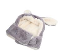 Homoyoyo Adorable Plush Warm Hat with Rabbit Ears, Integrated Earmuff and Scarf, Soft Winter Ear Protection Hat for Outdoor Cold Weather