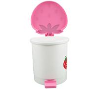 Homoyoyo Adorable Wastebasket Desktop Trash Bin Plastic Compact Strawberry