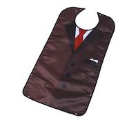 Homoyoyo Adult Bib Clothing Protector for Seniors with Bottom Pocket Double Layer Spill Guard Eating Apron for Elderly Mealtime Safety