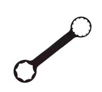 Homoyoyo Alloy Double Head Front Fork Repair Wrench Tool for Mountain Bike, Black Front Fork Remover Compatible with General Suspension, Sturdy Bike Maintenance Accessory