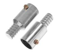 Homoyoyo Aluminum Alloy American Threaded Handle Tips for Wood Metal Poles Secure Pole Adapter for Mop Broom Extension Easy Installation Screw Rivet Connector for Home Industrial Use