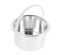 Homoyoyo Aluminum Alloy Wax Warmer Replacement Container with Safety Protection Efficient Wax Melting Pot for Hair Removal Silver