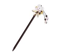 Homoyoyo Ancient Customs Hair Chopstick with Tassel and Flower Design Handmade Vintage Hairpin for Han Style Clothing Elegant Chinese Classical Hair Fork for Women Durable High Grade