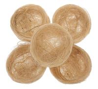 Homoyoyo Artificial Bird Nest 10pcs Hemp Rustic Micro Landscape Decor | Lightweight Khaki Set, Miniature Landscaping and Christmas Accent, for Crafters, Bird Owners, Mini Flowers