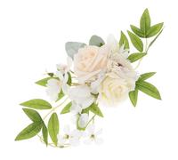 Homoyoyo Artificial Milk White Cake Topper Flower, 1pcs Non-edible Wedding Cake Decoration, Realistic Floral Centerpiece for Birthday, Shower, and Party Tables