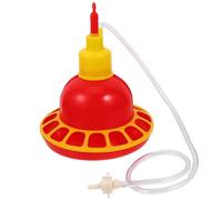 Homoyoyo Automatic Small Chicken Waterer Poultry Drinking Container with Bowl for Farm Use, Leakproof Poultry Water Feeder Suitable for Chickens and Ducks