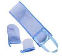 Homoyoyo Back Tanning Applicator Kit Self Tanning Mitt Finger Glove Blue Flocked Lotion Applicator for Back Application for Even Coverage and Easy Use