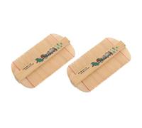 Homoyoyo Bamboo Double-sided Hair Comb 2pcs Dense Tooth Comb for Lice and Dandruff Removal Scalp Care Tool Suitable for Children and Adults Random Style