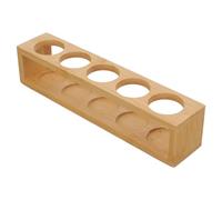 Homoyoyo Bamboo Essential Oil Bottle Rack with 5 Holes Structure, Practical without Burr, Beige Decorative Tray for Organizing and Displaying Essential Oil Bottles in Home or Salon