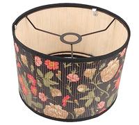 Homoyoyo Bamboo Lampshade for Table Lamp Unique Printing Pattern, Softens The Light and Creates A Comfortable Atmosphere, Metal Frame, Compatible E27 Bulb, for Room Or Bedroom
