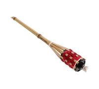 Homoyoyo Bamboo Torch Outdoor Handheld Oil Lamp Red Festival Party Garden Yard Torch Lamp Rustic Bamboo Woven Oil Light for Wedding Celebration and Outdoor Decoration