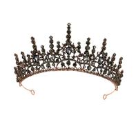Homoyoyo Baroque Rhinestone Crown Headdress Vintage Crystal Hair Accessory for Women and Elegant Wedding Tiara for Birthday Prom Party Costume and Cosplay Celebration