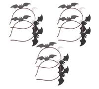Homoyoyo Bat Headband Lightweight Felt Headband 6pcs Halloween for Women with Stable Glitter Bat and Moon Decorations, Fits Most Head Sizes, for Photo Shoots and Festivals