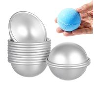 Homoyoyo Bath Bomb Molds 12 Pcs, 2. 1 Inch Metal Bath Bomb Making Kit for DIY Soap Shower Steamer Molds, Handmade Spa Craft Supplies 6 Set