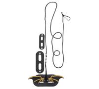 Homoyoyo Bearded Dragon Harness with Cool Wings Lightweight PU Nylon Lizard Leash for Outdoor Walking Gold Halloween Reptile Leash Harness for Small Pets