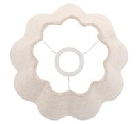 Homoyoyo Beige Linen Lamp Shade with Metal Spider Fitter, Fluted Tulip Lampshade for Soft Light Diffusion and Soothing Illumination, for Living Room and Bedroom