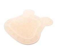 Homoyoyo Beige Silicone Shower Foot Scrubber Mat with Suction Cups Wall Mounted Non-Slip Back Scrubber Cushion for Gentle Dead Skin Removal and Feet Massage Suitable for Daily Bath
