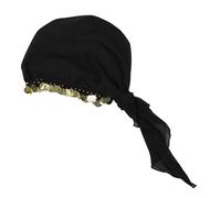 Homoyoyo Belly Dancer Headband with Dangling Coins Lightweight Gauze and Dance Headpiece for Women Comfortable Festival and Folk Performance Accessory