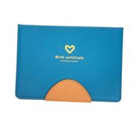 Homoyoyo Birth Certificate Protector Cover for Important Document Organizer Lightweight Leather Storage Folder with Slots for Medical and Birth Records