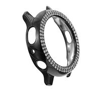 Homoyoyo Black Bling Watch Frame Cover for Watch Active Dual Row Diamond Protective Bumper Case Scratch Resistant Shell with Easy Installation and Button Accessibility