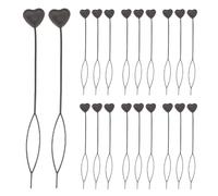 Homoyoyo Black Heart-shaped Automatic Hair Styling Accessory 20pcs Plastic Hair Beader Tool for Creating Hairstyles Suitable