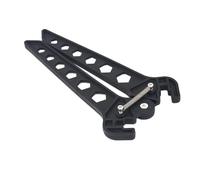 Homoyoyo Black Spring Loaded Bow Stand for Compound and Recurve Bows | Scissors Style, Clips to Bottom Limb, Portable Plastic Build, for 3d Shoot Range and Field Use