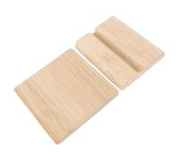 Homoyoyo Blank Bamboo Display Board with Base Payment Code and Name Plate Desktop Business Sign for Market Price Advertisement and Merchandise Practical Bamboo Plate for Restaurants Stores