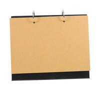 Homoyoyo Blank Desktop Standing Calendar Planner with Ring Binder Refillable Detachable Page Notepad for DIY Hand Painted Designs Portable Desk Date Display for Creative Photo Drawing