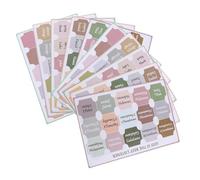 Homoyoyo Boho Laminated Bible Tabs 10 Sheets Set - Self-Adhesive Index Stickers for Bible Study, Easy-to-Read Mini Tabs for Women and Men, Study Guide Labels for Quick Navigation